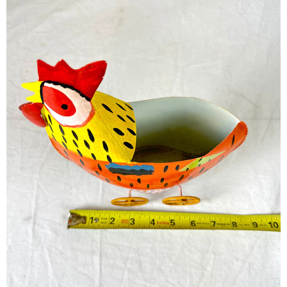 Pfaltzgraff Secrets Of Pistoulet Metal Chicken Planter Utensil Holder - Picture 8 of 8